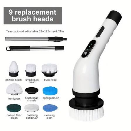 Electric Spin Scrubber & 8 Brush Heads