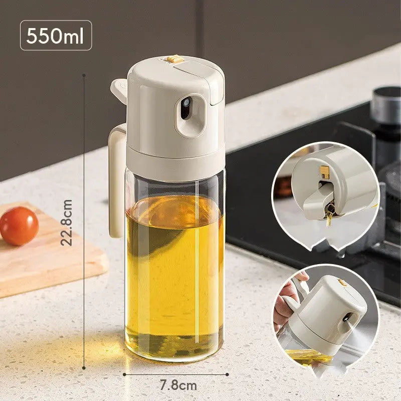 2 In 1 Oil Sprayer Bottle BBQ Cooking Oil Dispenser Olive Oil Pourers Sprayer Kitchen Baking Oil Mister Vinegar Bottle - RtrStore