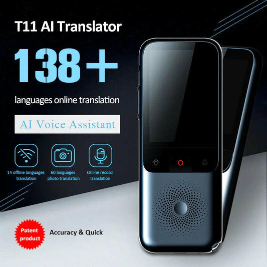 2023 New T11 Portable Audio Translator 138 Language Smart Translator Offline in Real Time Smart Voice AI Voice Photo Translator - RtrStore
