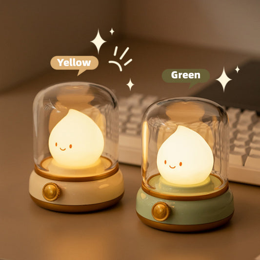 Retro Small Night Lamp Bedroom Mini Desktop LED Cute Night Lamp Creative