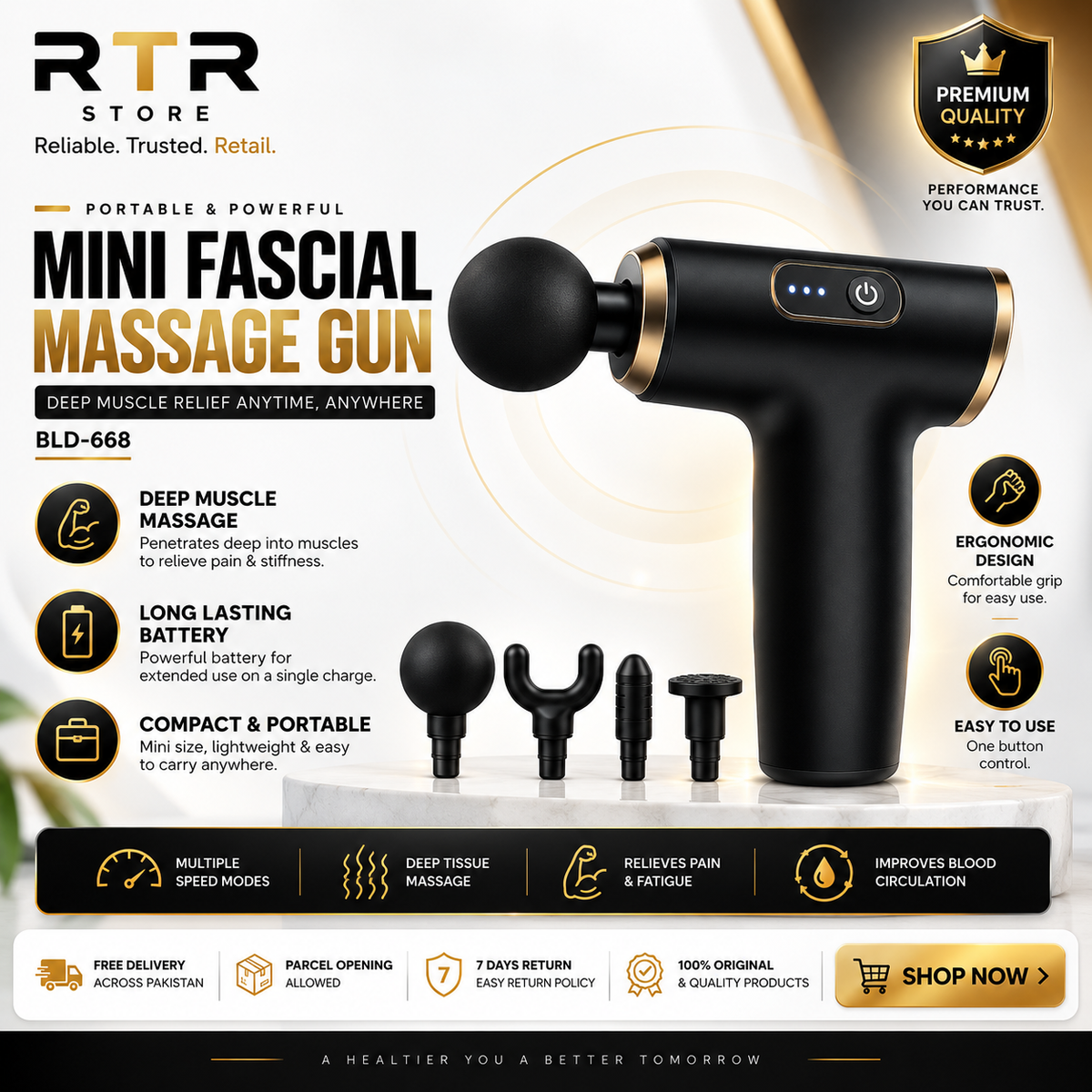 Mini Fascial Gun Massage - BLD 668