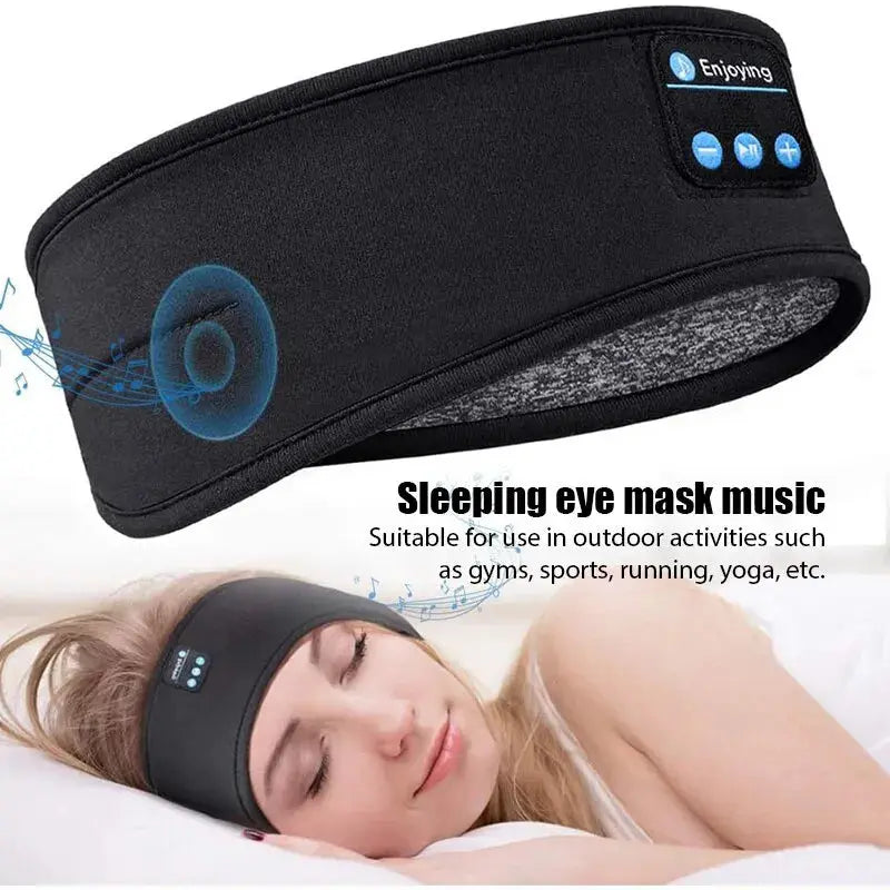 Fone Bluetooth Earphones Sports Sleeping Headband Elastic Wireless Headphones Music Eye Mask Wireless Bluetooth Headset Headband - RtrStore