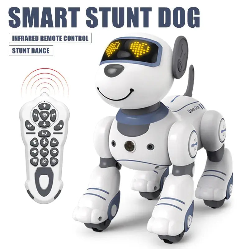 Funny RC Robot Electronic Dog Stunt Dog Voice Command Programmable Touch-sense Music Song Robot Dog for Children's Toys - RtrStore