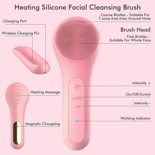 Sonic Facial Cleansing Brush Waterproof Electric Face Cleansing Brush Device for Deep Cleaning - RtrStore