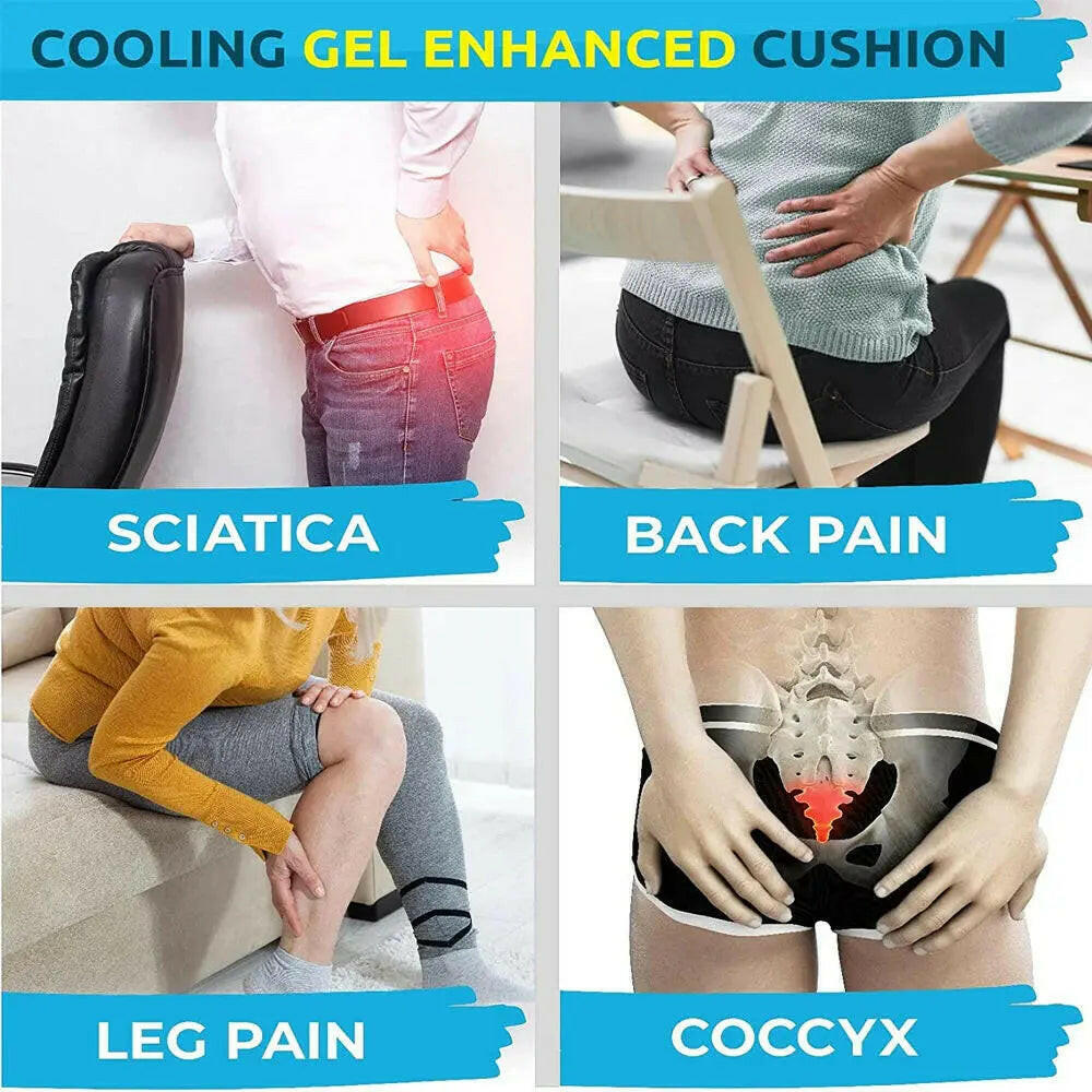 Travel Coccyx Seat Cushion Memory Foam U-Shaped Pillow for Chair Cushion Pad Car Office Hip Support Massage Orthopedic Pillow - RtrStore
