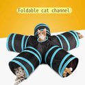 Wear-resistant Cat Play Tunnel Foldable Pet Animal Tunnels with Crinkle Playing Toy for Cats Guinea Pig Rabbits Funny Cat Supply - RtrStore