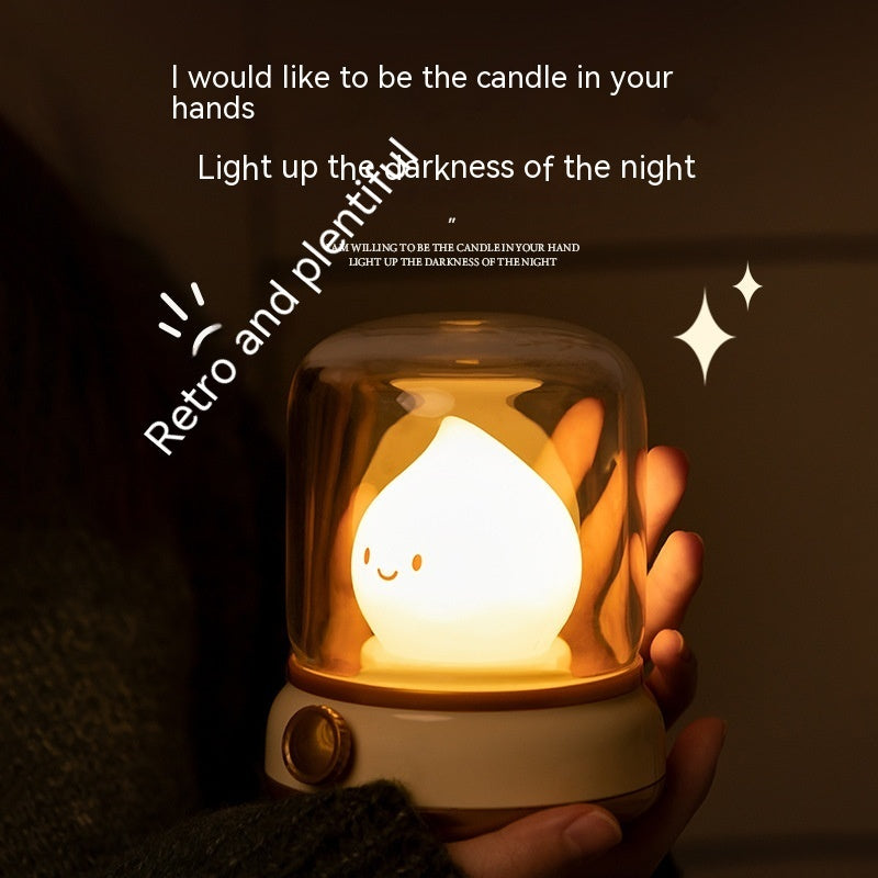 Retro Small Night Lamp Bedroom Mini Desktop LED Cute Night Lamp Creative